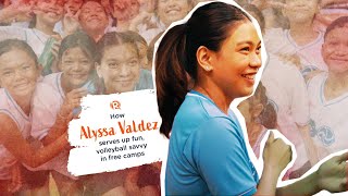 How Alyssa Valdez serves up fun volleyball savvy in free camps [upl. by Ydisahc463]