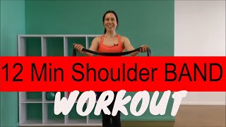 12 Minute Theraband Shoulder amp Back Strength Workout [upl. by Dallman]