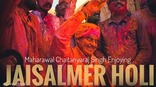 Holi of Jaisalmer 2022  First Holi of Maharawal Chaitanyaraj Singh after Coronation  Yayavar [upl. by Petra]