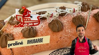 Buche de Noel praliné rhubarbe [upl. by Radford94]