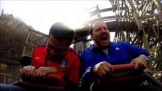 The FUNNIEST thing EVER  Duck and me on the T express roller coaster in Korea [upl. by Notyap]