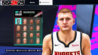 Nikola Jokic Face Creation NBA 2K25 [upl. by Ayahsey]