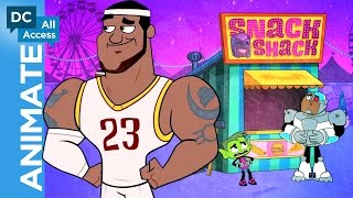 Teen Titans Go  “LeBron James Dribble Dribble” clip  bonus feature [upl. by Harsho]