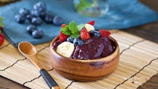 How to Make Traditional Acai Bowls 3 ingredients [upl. by Lynnette294]