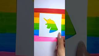 Easy Rainbow Unicorn Art Idea shorts drawing unicorn diy diycrafts viral kidssong [upl. by Ahsehyt970]