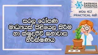 සරල රෝපණ මාධ්‍යයක් පිළියෙල කිරීම හා ක්ෂුද්‍රජීවී ඝනාවාස නිරීක්ෂණයPractical 08EduTalk Biology [upl. by Remy]