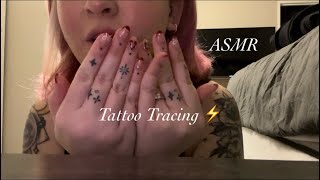 ASMR 💕 Tattoo Tracing whispers skin tapping [upl. by Allene]