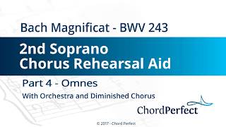 Bachs Magnificat Part 4  Omnes  2nd Soprano Chorus Rehearsal Aid [upl. by Imat9]