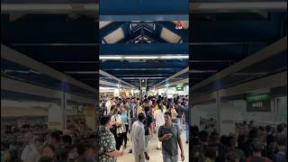 MRT EastWest Line disruption Crowds queues at stations bus stops after daylong disruption [upl. by Mindy]