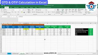 OTD amp OTIF Calculation in Excel [upl. by Shena]