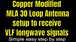 Copper Modified MLA 30 Active Loop Antenna setup to receive VLF longwave signals with SDRPlay RSPdx [upl. by Elodie917]