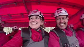 Worlds fastest zip line  Velocity at ZipWorld Wales [upl. by Gerri]