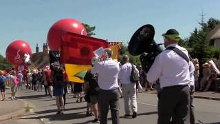 MARCHING BAND in Action at the Tolpuddle Martyrs Festival  UK [upl. by Anyzratak]