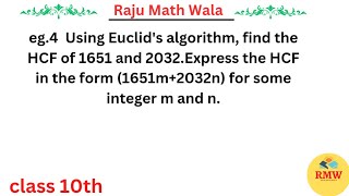 solutions of r s Aggarwal maths  example 4  chapter 1  Real number CBSE  Class 10 [upl. by Bethina]