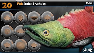 Fish Scales Brush Set Vol 15 [upl. by Eentruoc]