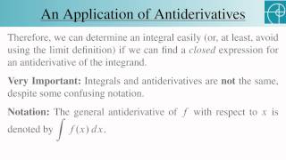 An Application of Antiderivatives [upl. by Hindu]