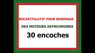 Comment faire un schéma de bobinage RÉCAPITULATIF POUR BOBINAGE 30 encoches [upl. by Hurst241]