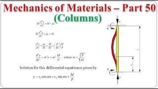 Mechanics of MaterialsPart 50ColumnsBoth ends fixed  BME301 [upl. by Tsepmet257]