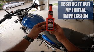 STP Fuel Injector Cleaner  Initial Effects and impression on Honda CB 350 [upl. by Coco996]