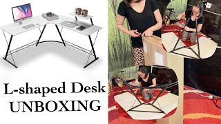 LSHAPED DESK  UNBOXING amp ASSEMBLING [upl. by Eiuqram740]