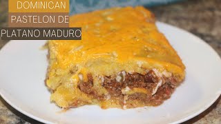 Dominican pastelon de platano maduro  Recipes with Ros Emely [upl. by Eillim]