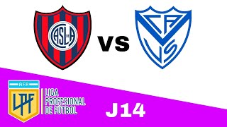 San Lorenzo 01 Vélez Sarsfield en vivo LIGA PROFESIONAL ARGENTINA Jornada 14 [upl. by Lorelie54]