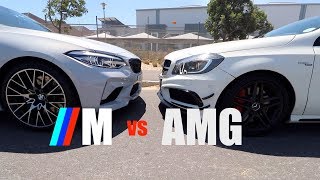 A45 AMG vs M2 Competition rolling [upl. by Rehpotsrihc]