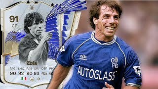 91 TOTY ICON ZOLA PLAYER REVIEW FC 24 [upl. by Rupert]