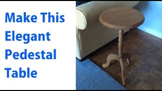 Completing the Pedestal Table amp Turning the Column  Woodworkweb [upl. by Sandye903]