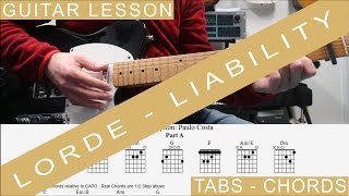 Lorde Liability Guitar Lesson Tutorial Chords Cover [upl. by Tuinenga281]