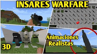 EL MEJOR ADDON INSARES WARFARE MINECRAFT PE 118 [upl. by Siver263]