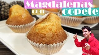 MAGDALENAS con COPETE😍😋 MUY ESPONJOSAS Receta fácil y casera Receta  341 [upl. by Bent94]