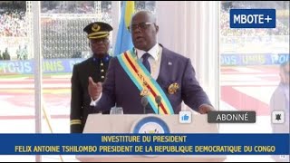 🔴 INVESTITURE DE FELIX TSHISEKEDI PRESIDENT DE LA REPUBLIQUE DEMOCRATIQUE DU CONGO 🇨🇩 [upl. by Mackenie48]