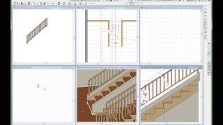 Building Custom Stair Rails Chief Architect Videos by dsh [upl. by Nyrem744]