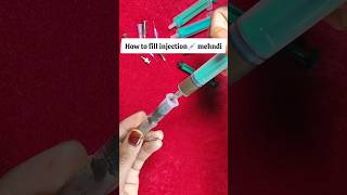 How to make Injection💉Syringe Mehndi Cone injection heena cone mehndi injectionmehndi [upl. by Parik82]