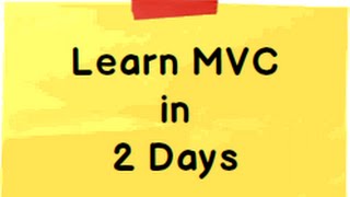 Learn ASPNET MVC 5  Model view controller step by step in 2 days  16 hours [upl. by Ardnosac]