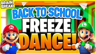 Back To School Freeze Dance  Brain Breaks For Kids  Just Dance  Danny Go Noodle [upl. by Anelhtak]