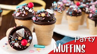 Muffins im Waffelbecher  die perfekten Party Muffins [upl. by Arde319]