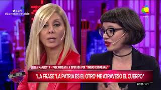 Fuerte cruce entre Gisela Marziotta y los panelistas de intratables [upl. by Harve839]