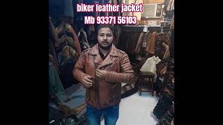 Leather biker jacket  motorcycle jackets  yashwant place leather market [upl. by Eiznekam]