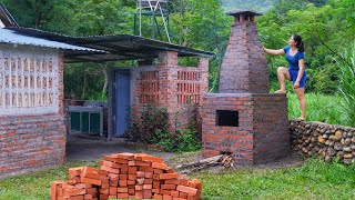 Building drying oven with bricks used to dry agricultural products [upl. by Ahsakat938]