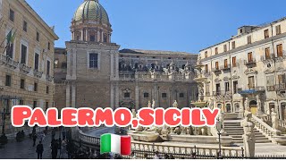 PalermoSicily 4k Walking Touritaly sicilia explore culture [upl. by Enitsenre]