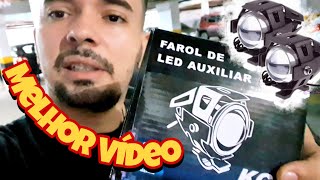 FAROL DE MILHA LED QUAL O MELHOR COMPARAÇAO ENTRE 3 MODELOS PARA MOTO CARRO JEEP GAIOLA [upl. by Eseerahs]