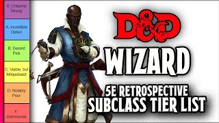 Wizard Subclass Tier List  DampD 5e Retrospective [upl. by Richy]