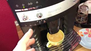 How to make a cup of coffee out of coffee beans with Delonghi coffee machine ESAM 3000 Magnifica DIY [upl. by Lamson394]