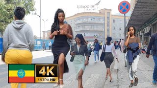 Beautiful Girls on street of Addis Ababa Ethiopia  🇪🇹 Addis Ababa walking Tour 2023 [upl. by Aivad]