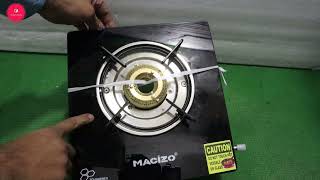 MACIZO Imperium Glass Manual Gas Stove  small stove with single Unboxing and review in hindi [upl. by Basset]