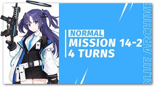 Blue Archive  Mission 142 Normal 4 Turns [upl. by Prestige557]