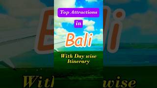 Best itinerary for Bali  Bali travel packages trip to Bali [upl. by Nageek]