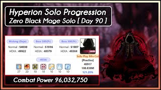 GMS Hyperion Zero Black Mage Solo Day 90 Solo Progression [upl. by Elleiand]